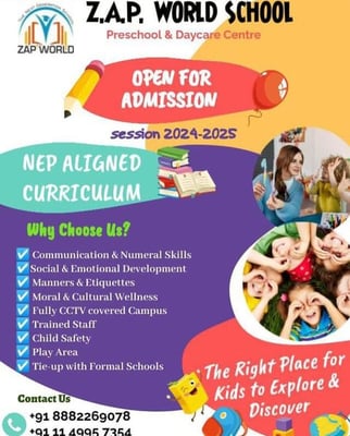 Zap World School-Admission Open