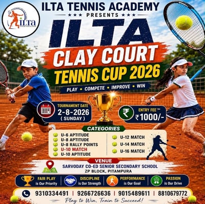 Indraprastha Lawn Tennis Academy-ILTA Clay Court Tennis Cup 2026