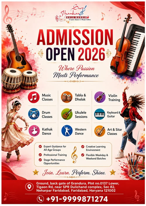Sur Jhankar Kala Mandir-Admission Open 2026