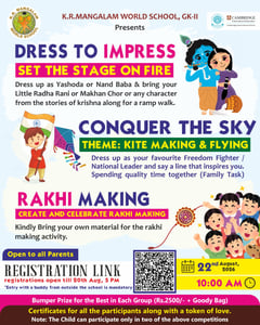K.R.MANGALAM WORLD SCHOOL-Dress to Impress Krishna and Rakhi Celebrations
