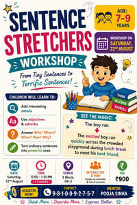 English with Pooja Sinha-Sentence Stretchers Workshop