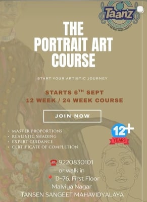 Tansen Sangeet Mahavidyalaya-The Portrait Art Course ( Malviya Nagar )