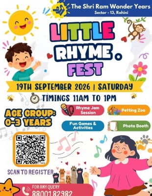 The Shri Ram Wonder Years-Little Rhyme Fest ( Sector 13 Rohini )
