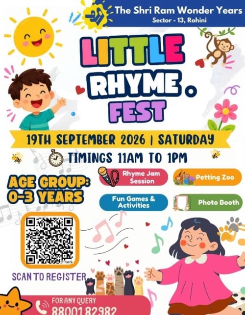 The Shri Ram Wonder Years-Little Rhyme Fest ( Sector 13 Rohini )