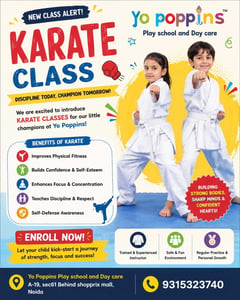 Yo Poppins Play School and Daycare-Karate Class for Kids