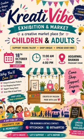 KreatiVibe-Exhibition and Market for Children and Adults