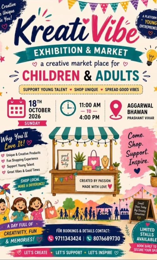 KreatiVibe-Exhibition and Market for Children and Adults