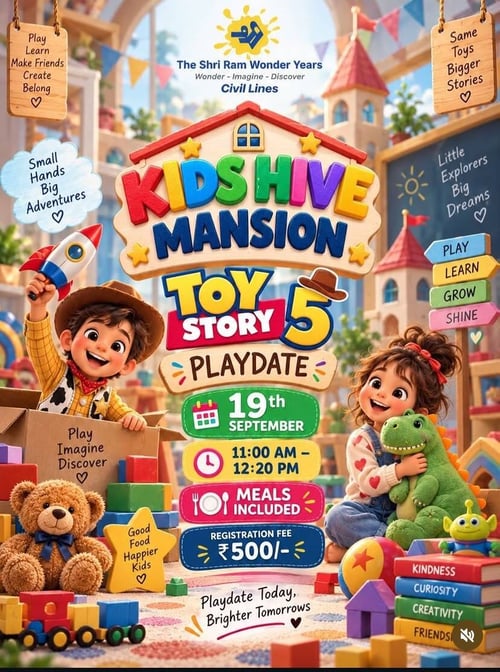 The Shri Ram Wonder Years-Kids Hive Mansion Toy Story 5 Playdate ( Civil Lines )