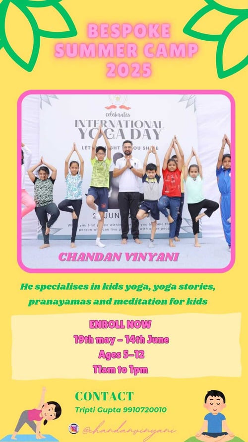 Bespoke Summer Camp-Pranayamas and meditation for kids