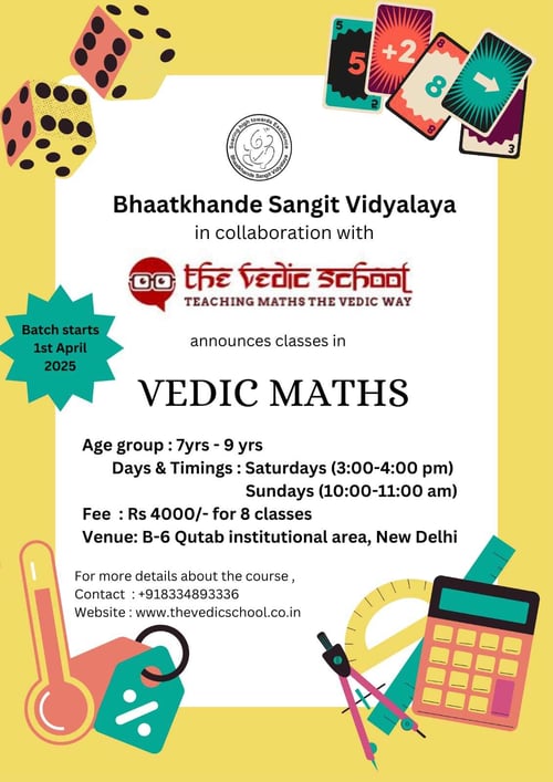Bhaatkhande Sangit Vidyalaya-Vedic Maths Classes