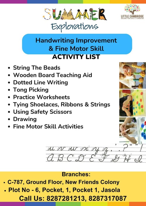Little Cambridge-Handwriting Improvement & Fine Motor Skill (Summer Explorations)