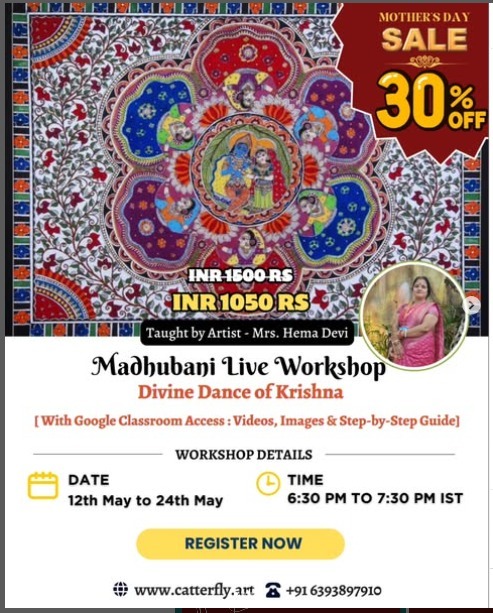 Catterfly Art and Culture-Madhubani Live Workshop