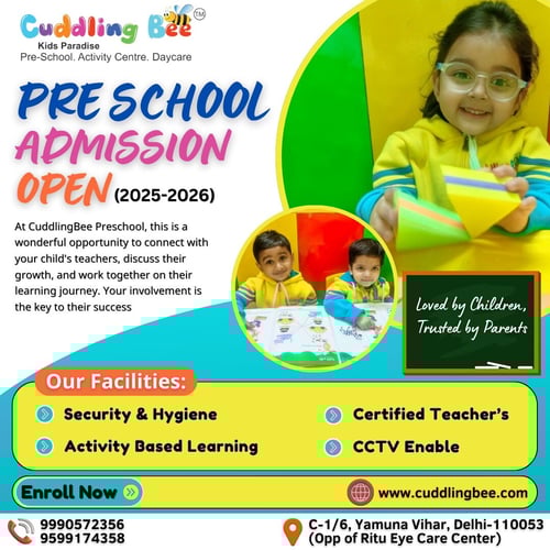 Cuddling Bee Preschool-Admission Open (2025-2026)