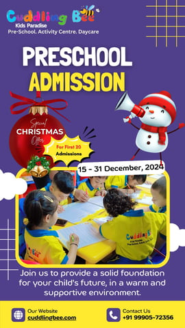 Cuddling Bee Preschool-Admission Open Special Christmas Offer