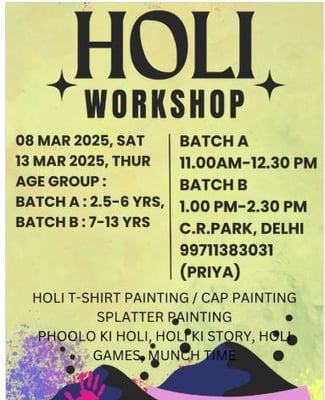 Curious minds diy: holi workshop