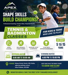 Apex Sports Academy-Tennis and Badminton Classes