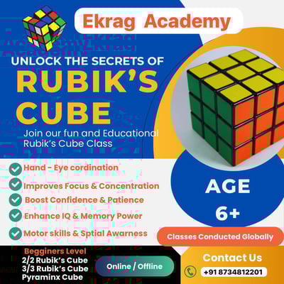 Ekrag Music and Arts Academy-Rubiks Cube Class
