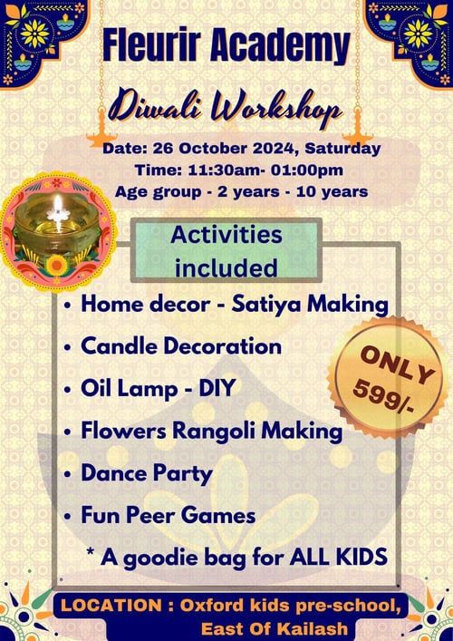 Fleurir Academy-Diwali workshop for kids
