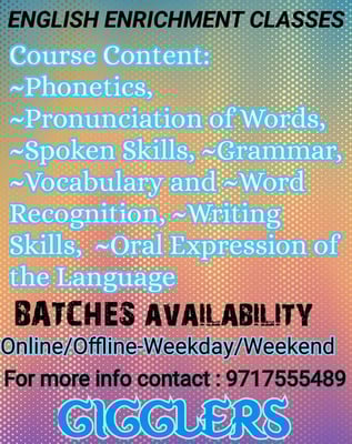 GIGGLERS: ENGLISH ENRICHMENT CLASSES 
