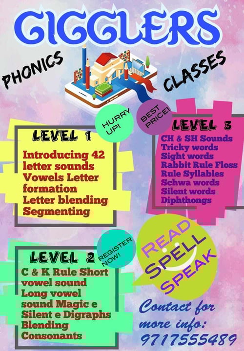 GIGGLERS:PHONICS CLASSES 