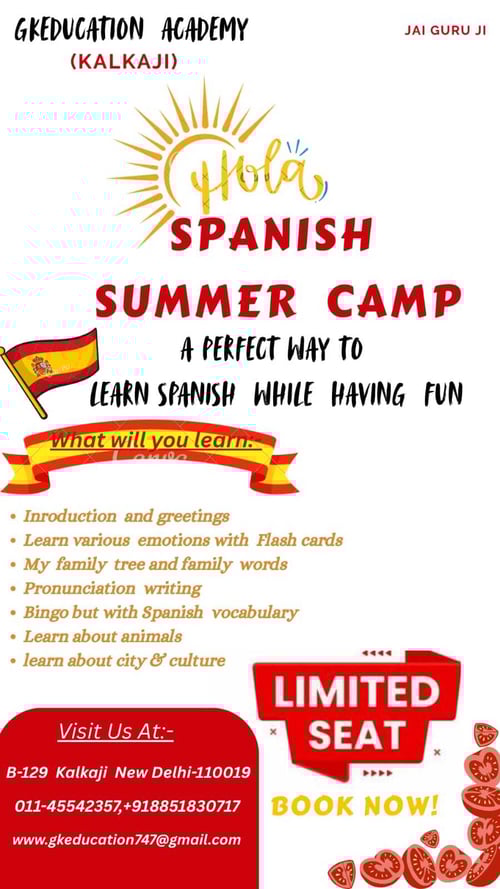 Gkeducation academy-Spanish Summer Camp