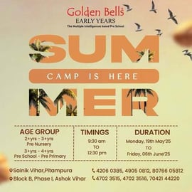 Golden Bells Pre school-Summer Camp 2025 (Ashok vihar)