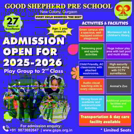 Good Shepherd Pre School-Admission Open