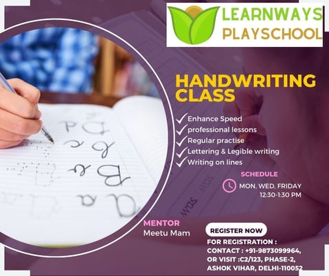  Learnways Playschool-Handwriting Classes