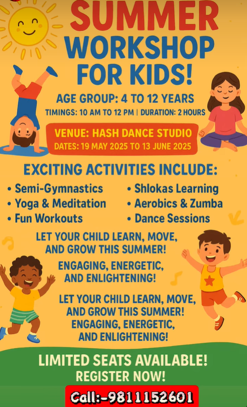 Hash Aerobics & Dance Studio-Summer Workshop For Kids