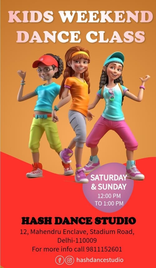 Hash Aerobics & Dance Studio-Dance classes on  Weekdays for kids
