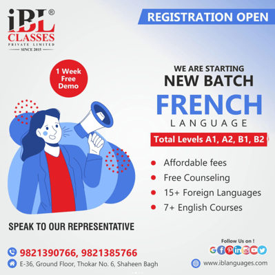 iB Language Classes Pvt.Ltd.-French Language Classes Level A1-B2