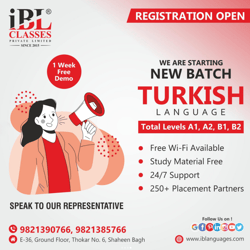 iB Language Classes Pvt.Ltd.-Turkish Language Class Level A1-B2