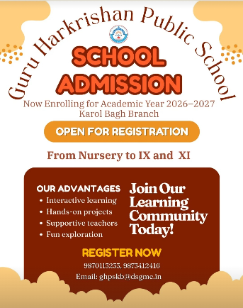 Guru Harkrishan Public School-Admissions Open 2026-2027