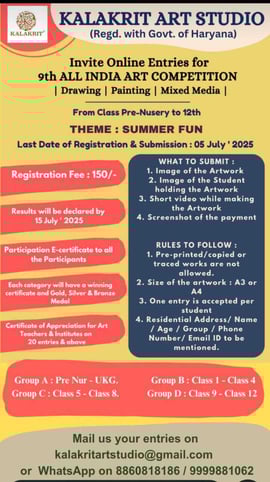 Kalakrit Art Studio-9th All India Art Competition