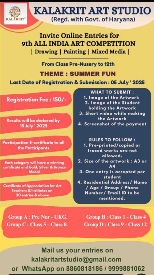 Kalakrit Art Studio-9th All India Art Competition