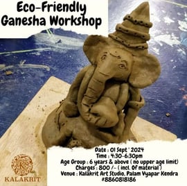 Kalakrit Art Studio-Eco friendly ganesha workshop for kids