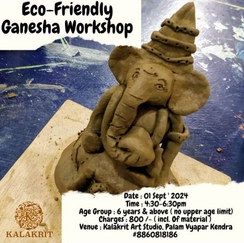 Kalakrit Art Studio-Eco friendly ganesha workshop for kids