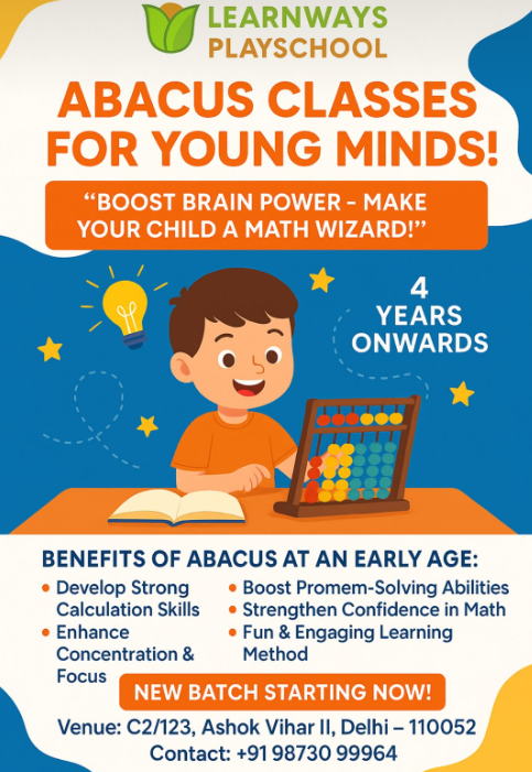 Learn Ways Play School-Abacus Classes for young minds