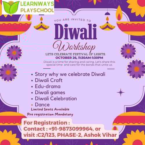 Learn Ways Play School-Diwali workshop