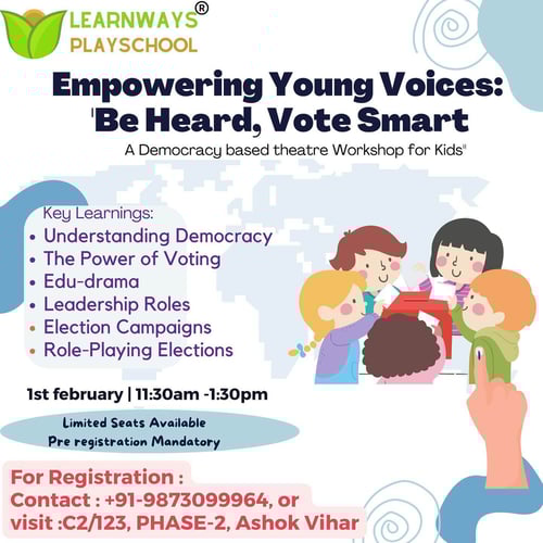 Learn Ways Play School-Empowering Young Voices Be Heard Vote Smart A Democracy Workshop for Kids