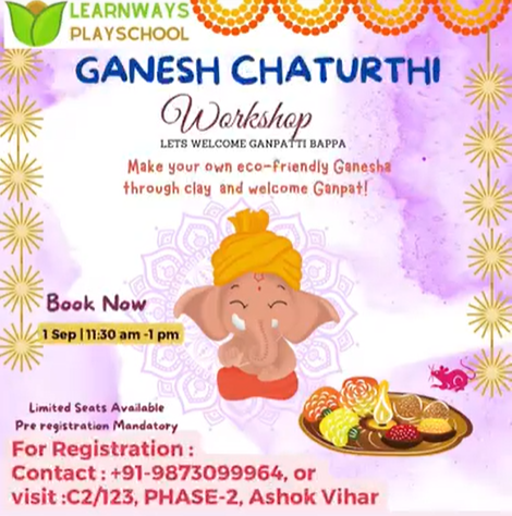 Learn Ways Play School-Ganesh chaturthi workshop