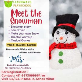 Learn Ways Play School-Snowman themed theatre class