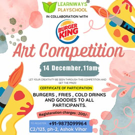 Learn ways Playschool-Art Competition