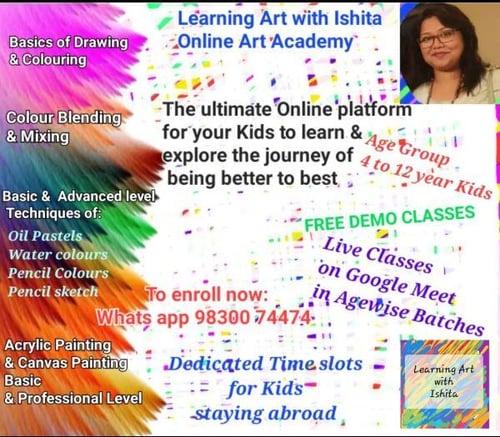 Learning Art with Ishita: Art Classes