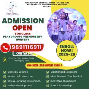 Little Miracles-Admission Open for Class Playgroup to Nursery