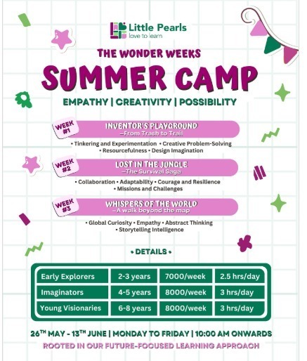 Little Pearls Play School-The Wonder Weeks Summer Camp