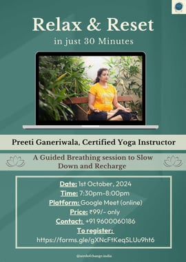 Preeti Calligraphy-A Guided Breathing session to Slow Down and Recharge