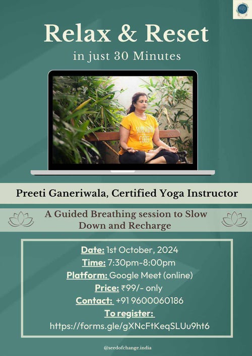 Preeti Calligraphy-A Guided Breathing session to Slow Down and Recharge