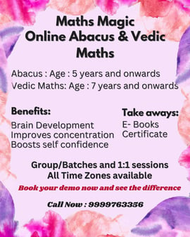 Maths Magic-Abacus & Vedic Maths Classes