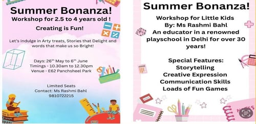 Ms Rashmi dahl Classes-Summer Bonanza Workshop for Little Kids